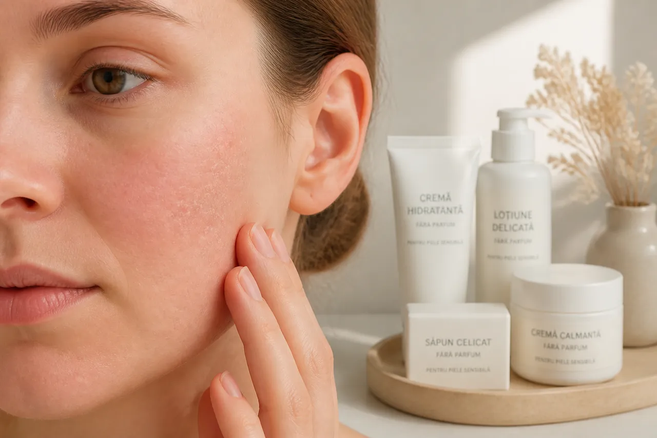ten sensibil după exfoliere excesivă și bariera pielii afectată